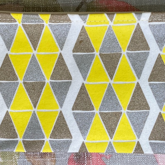 Handmade Pouch Geometric Silkscreened & Sewn in the USA www.shoplittlespoons.com - Picture 6 of 8